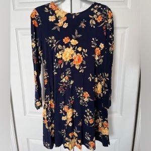 Floral navy dress